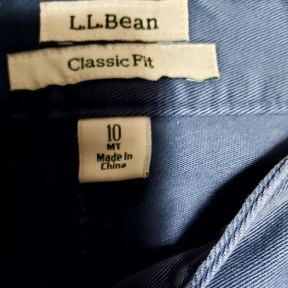 Ll Bean Classic Fit 10 Pants Trousers Woman Blue - Picture 4 of 4